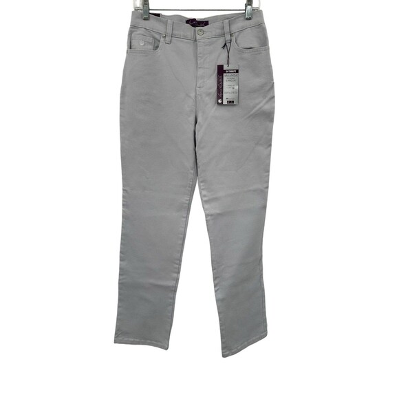 Gloria Vanderbilt Amanda Jeans 10p Classic Light Gray Tapered Original Slimming - Picture 1 of 9
